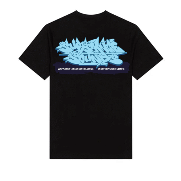Substance Sounds - Blue Logo T  (Mens Black)